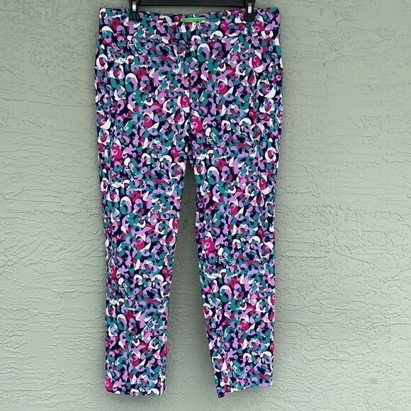 Pappagallo Sz 10  The Chelsea pant in Jade Multi - Picture 1 of 12